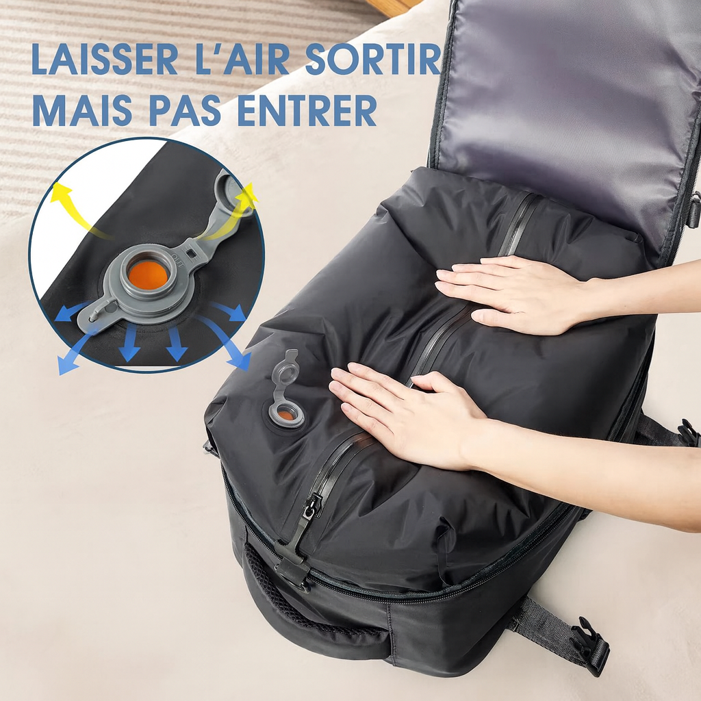 PackAir™ – Sac de voyage compressible 2-en-1 | Gagnez 50 % d’espace