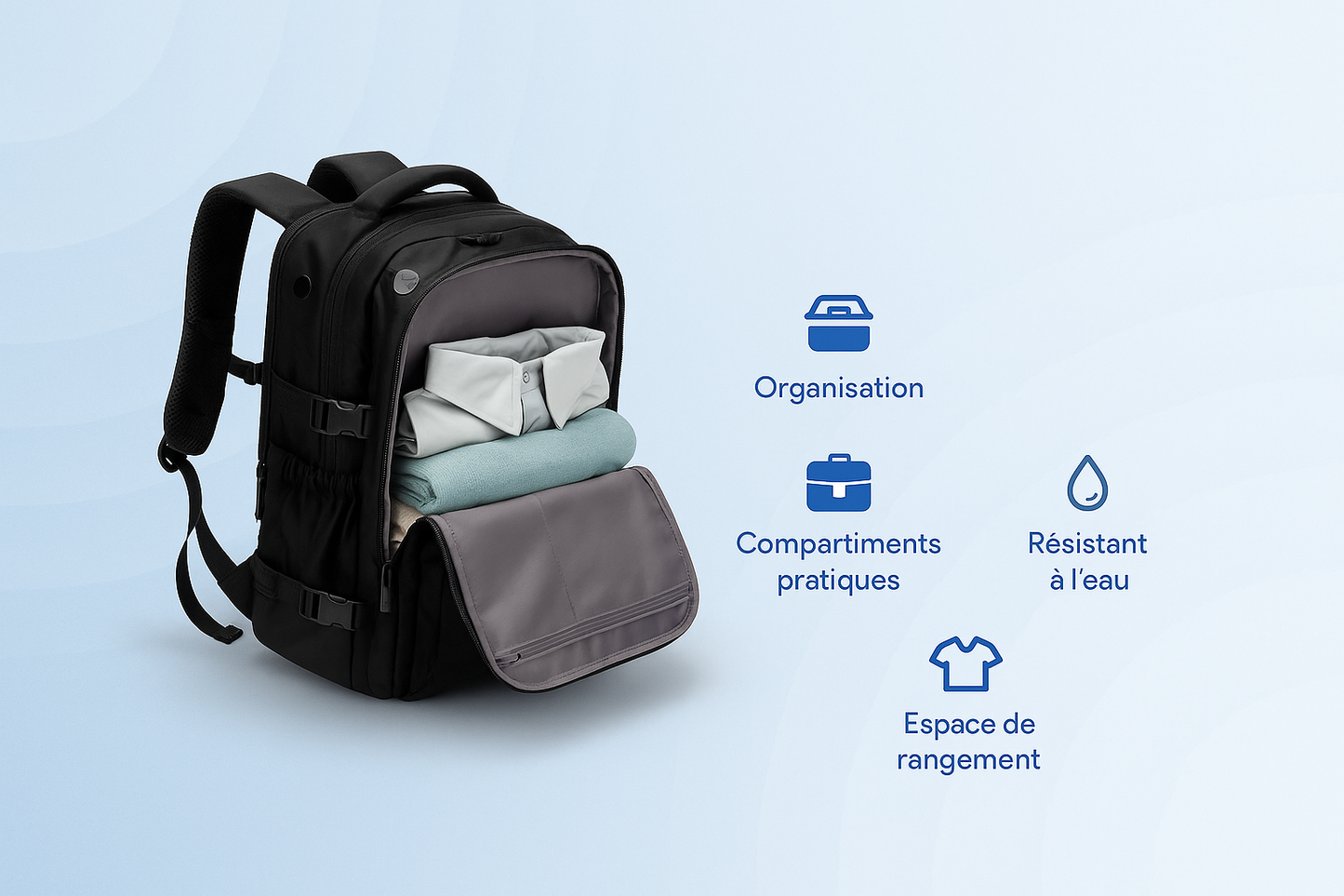 PackAir™ – Sac de voyage compressible 2-en-1 | Gagnez 50 % d’espace