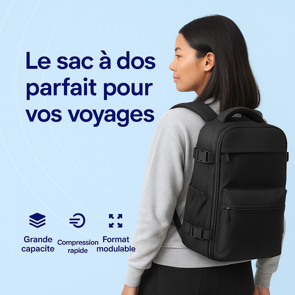 PackAir™ – Sac de voyage compressible 2-en-1 | Gagnez 50 % d’espace